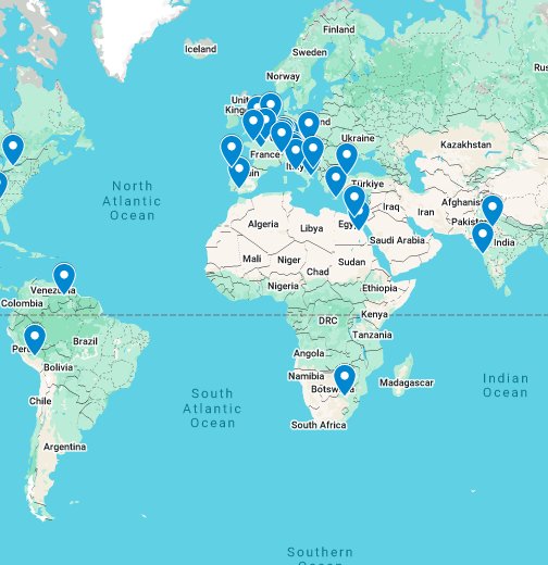 総合旅行 海外地理 Googleマイマップ